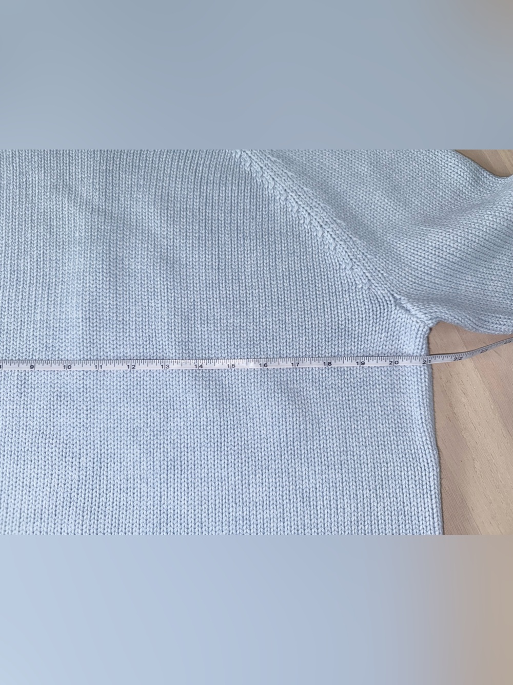 J. Crew 1988 Heather Light Blue Rollneck Trade Sweater Small Like New - Picture 6 of 8